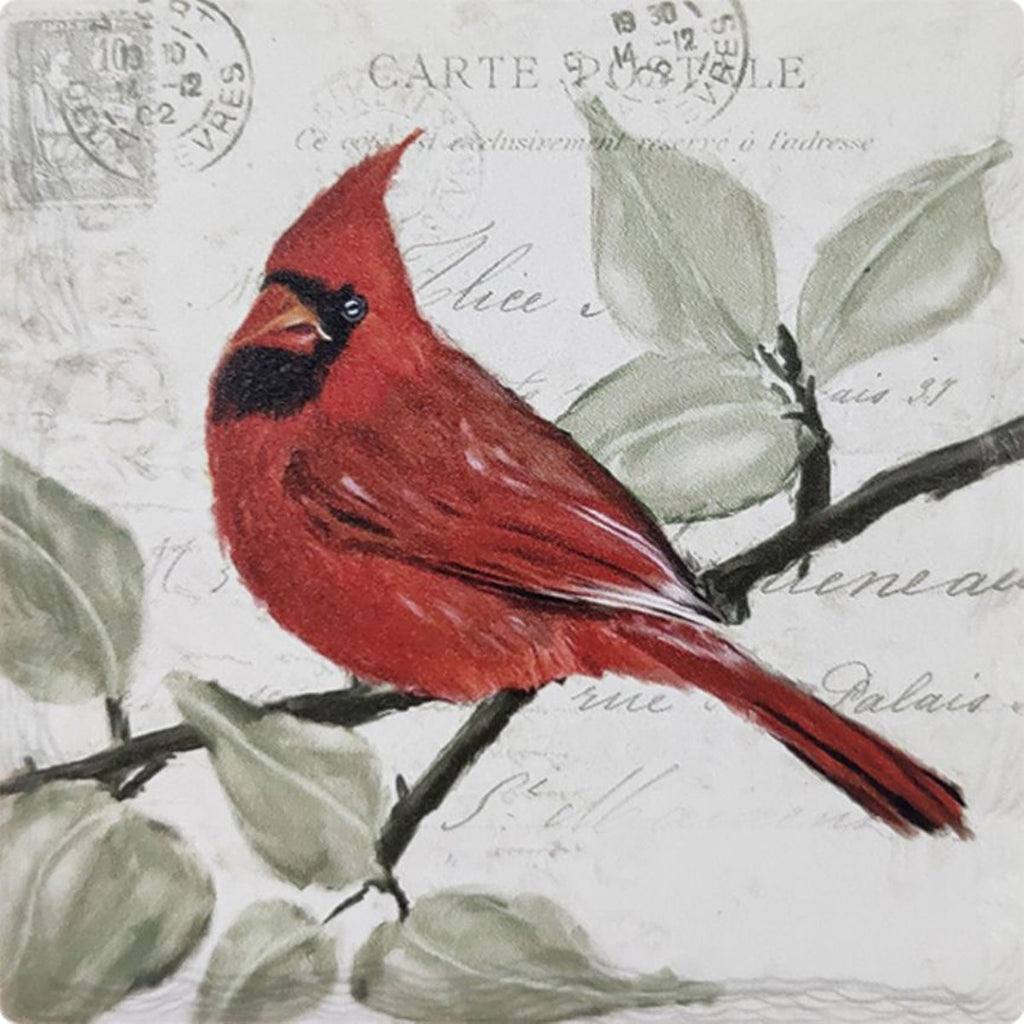 130403|S/4 Coaster with a Red Cardinal 36/cs Default Title