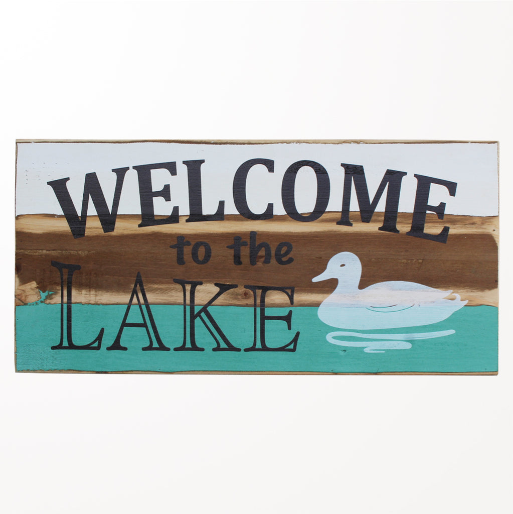 120212|Welcome to the Lake - Tri-Colour Sign 12/CS Default Title