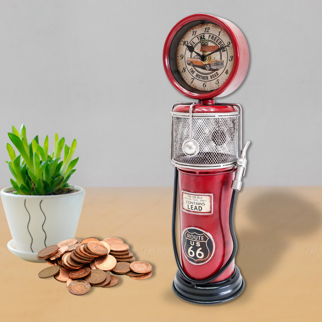 066040|Red Gas Pump Clock & Bank 16/CS Default Title