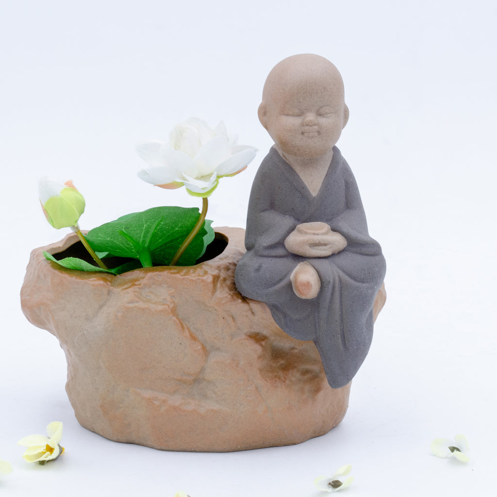 170409|Little Buddha in Gray - Flower Pot 24/CS Default Title