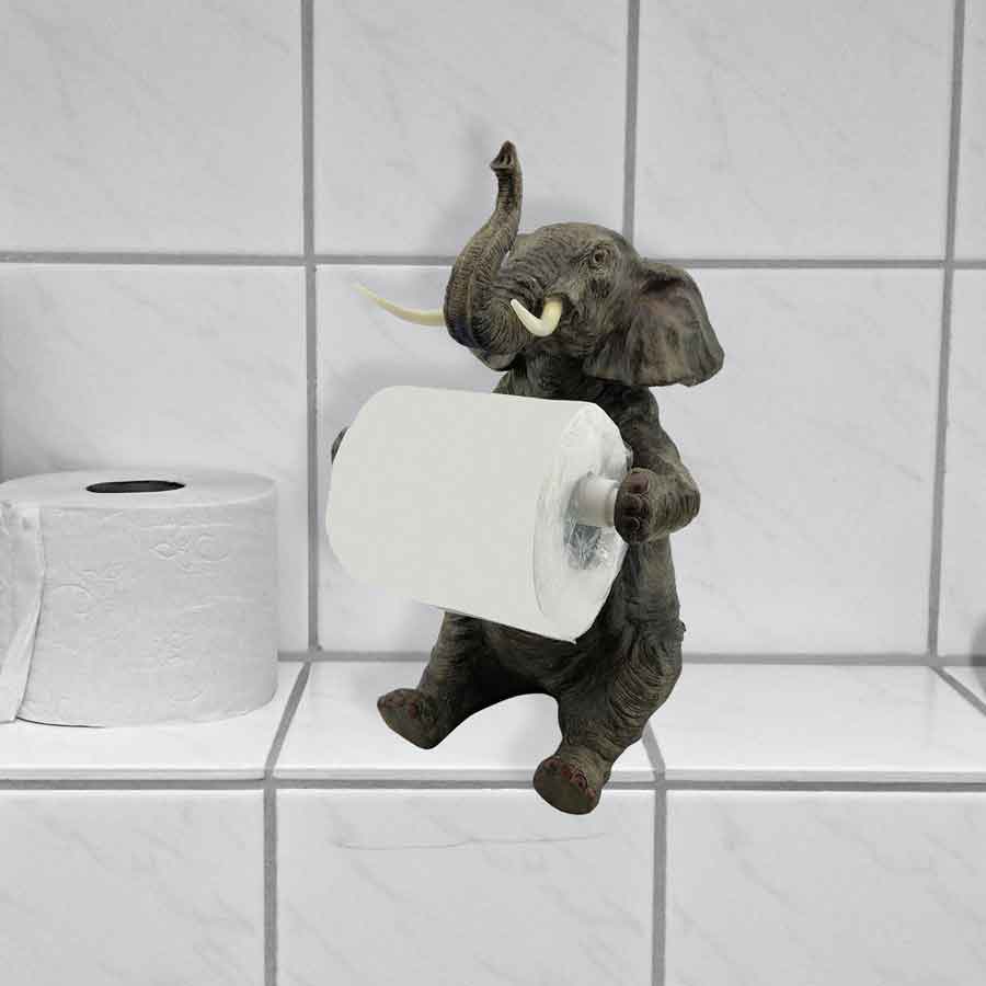 058075|Elephant Toilet Paper Holder 6/case Default Title