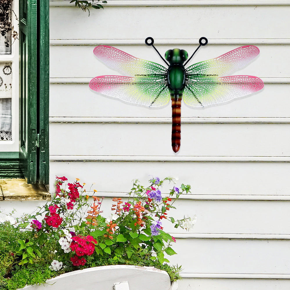 Red Yellow & Green Dragonfly Wall Art 16/CS Default Title