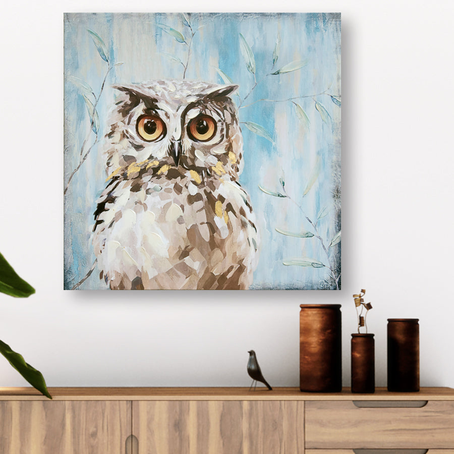 080208|Western Screech Owl - Oil Painting 1/case Default Title