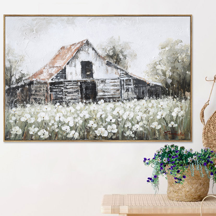 080101|Abandoned Meadow Flowers - Oil Painting 1/case Default Title