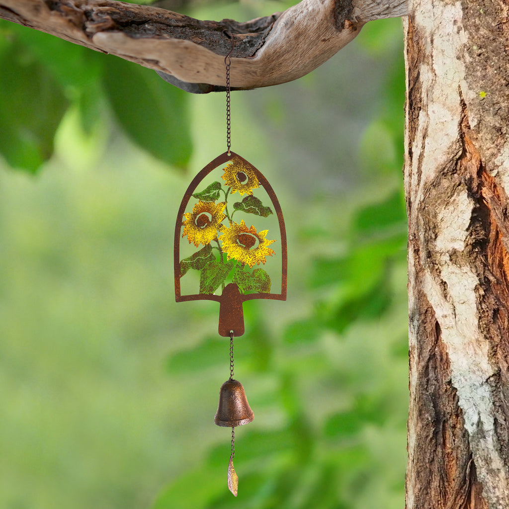 027055|Laser Cut Hanging Bell with Sunflowers 24/CS Default Title
