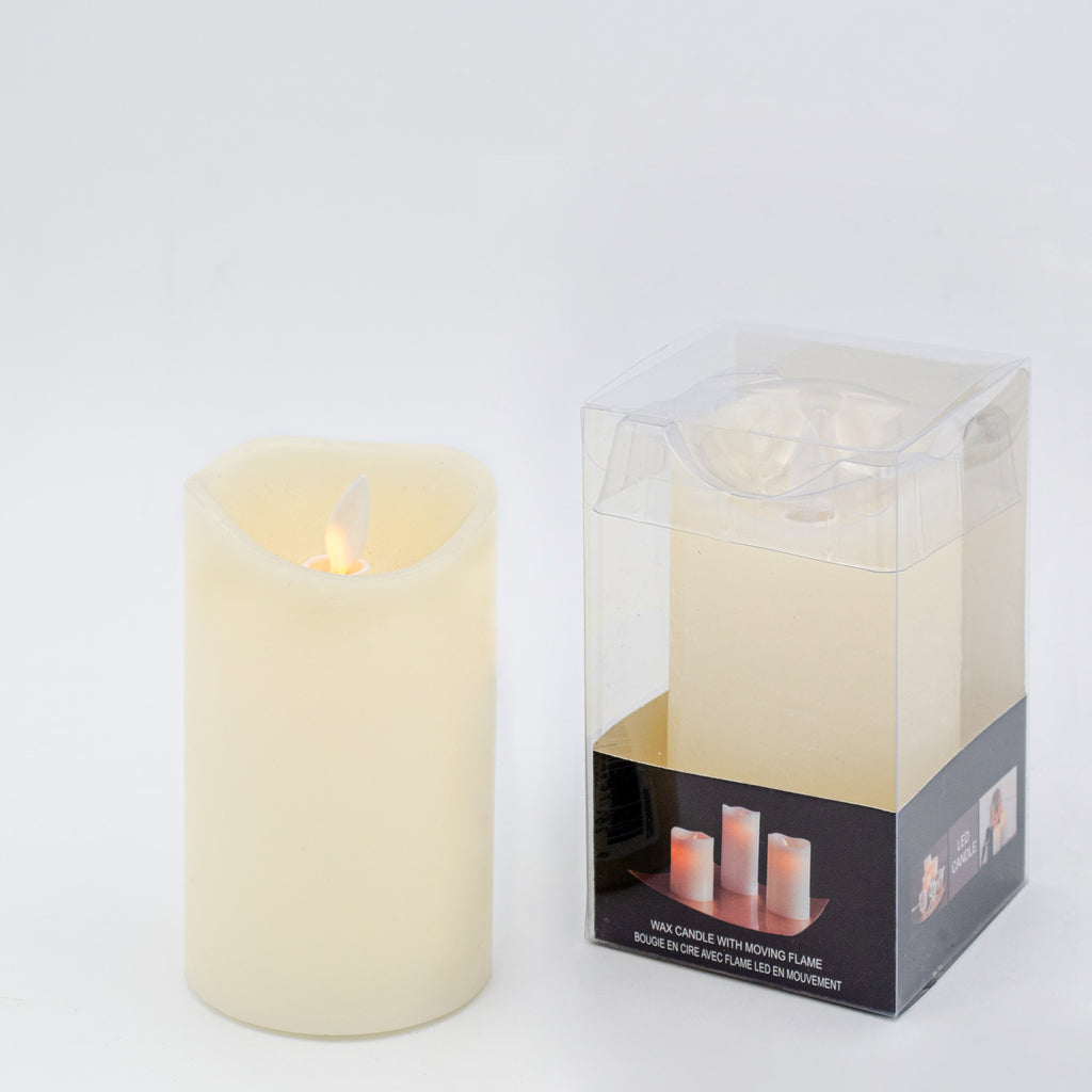 160703|Real Wax 5" Candle with LED Moving Flame 36/case Default Title
