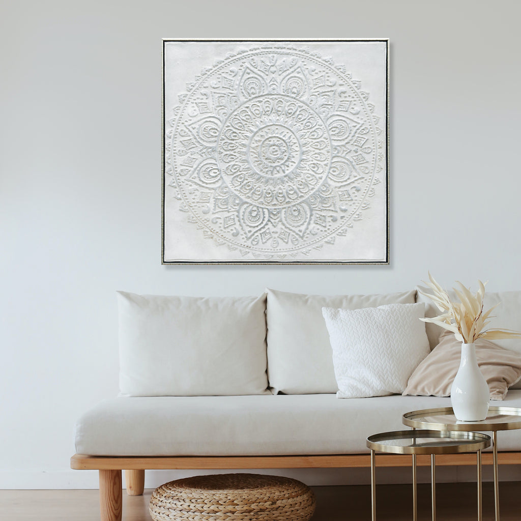 081101|Mandala Print, Hand Painted on Canvas 2/case Default Title
