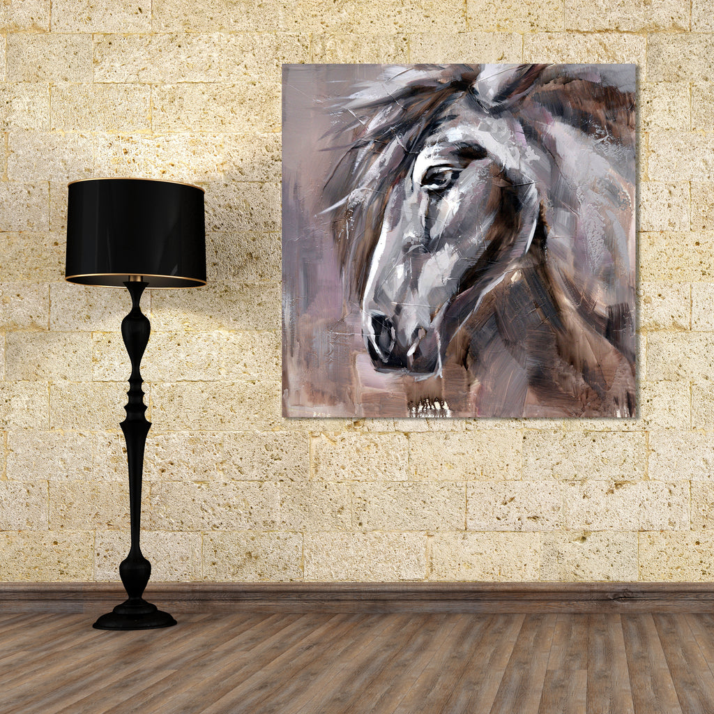 080201|Dark Stallion - Oil Painting 2/case Default Title