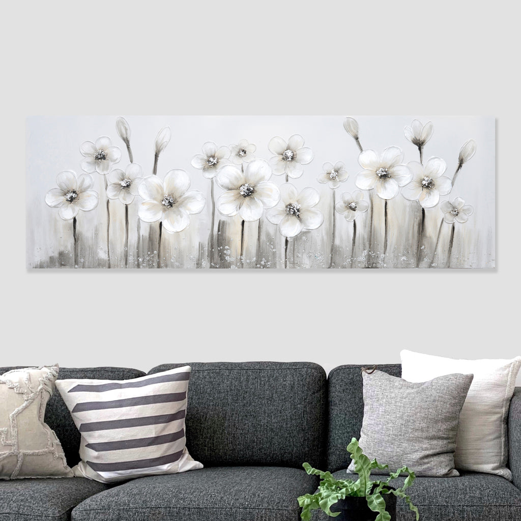 080402|White Orchids Canvas with Handpainted Texture 2/CS Default Title