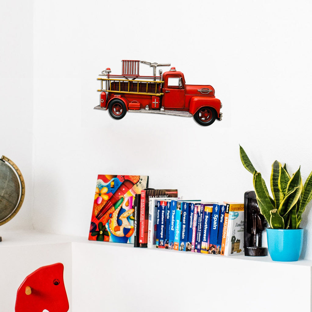 066070|Wall Mounted Vintage Fire Truck 6/case Default Title