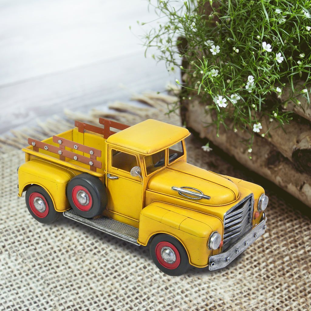 068050|Vintage Yellow Farm Truck - Metal 6/CS Default Title