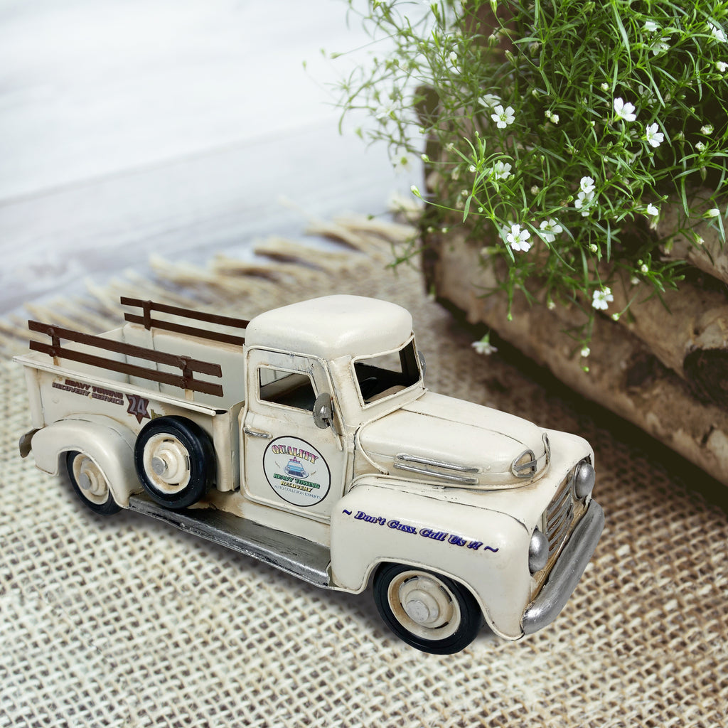 068055|Vintage White Farm Truck - Metal 6/CS Default Title