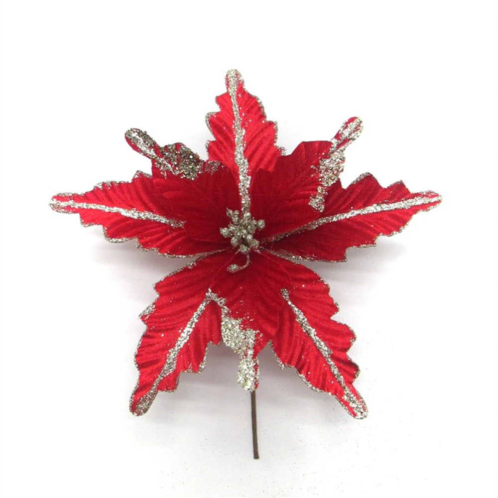 Red & Silver Poinsettia Flower 480PC/CS Default Title