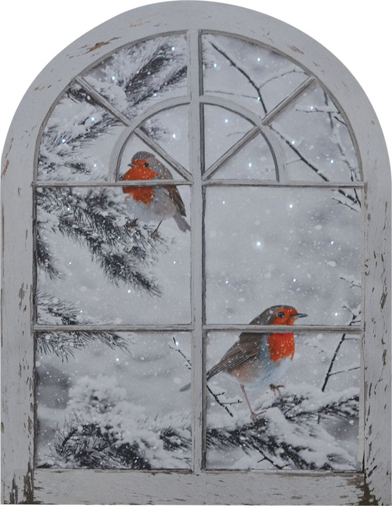 015050|Christmas LED Canvas Birds in Window 24/case Default Title