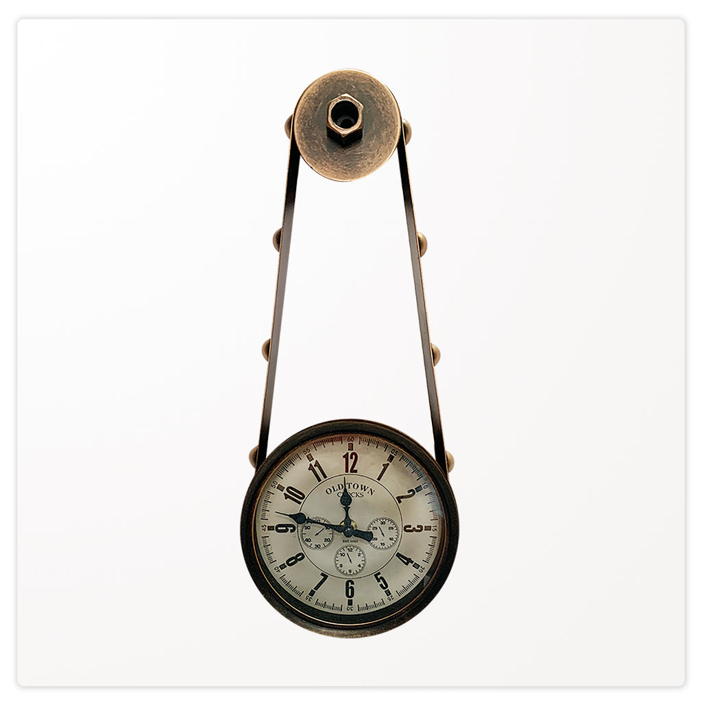 110107|Pulley Design Metal Wall Clock 8/case Default Title