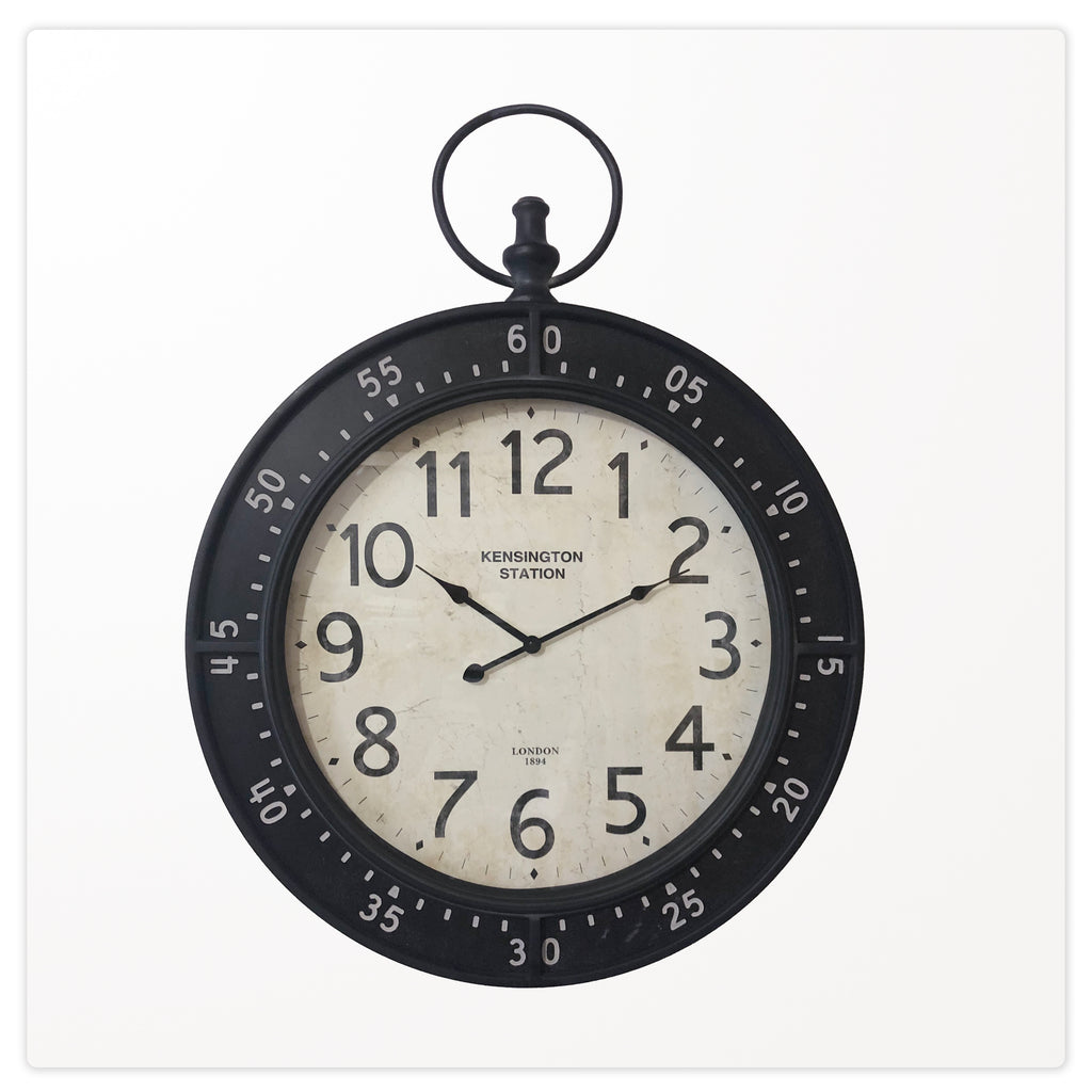 110106|Black Minute Scale Hanging Wall Clock 2/CS Default Title