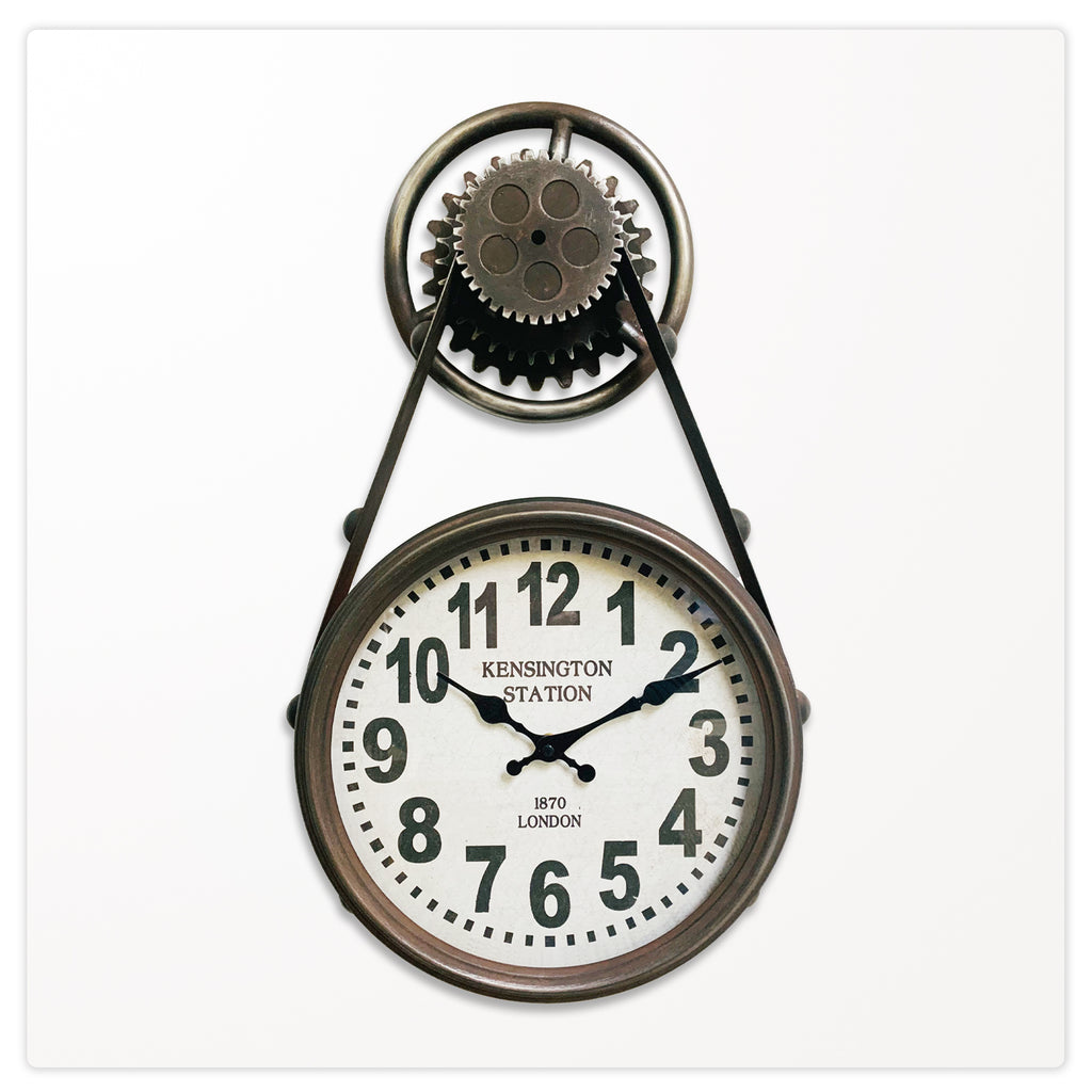 110107|Pulley Design Metal Wall Clock 2/CS Default Title