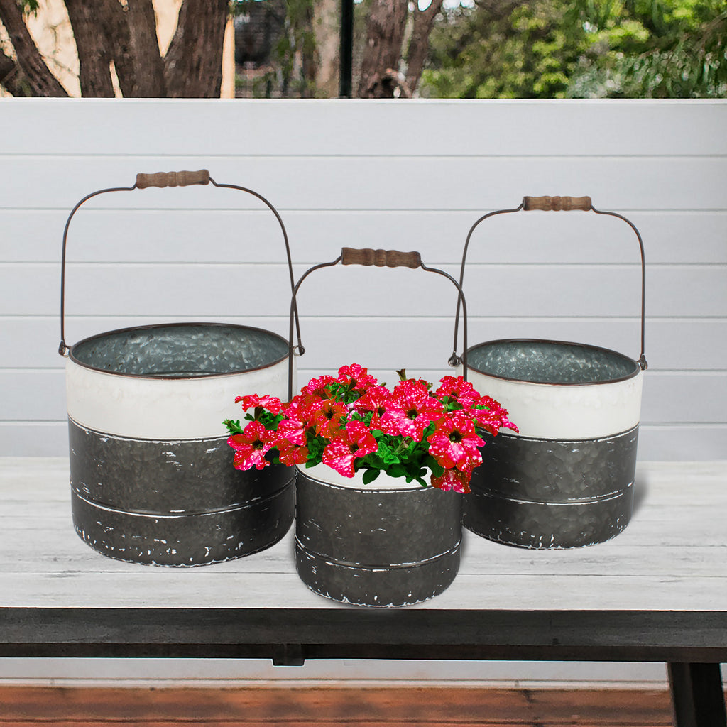 025581|Set of 3 Bucket Planters 2sets/cs Default Title