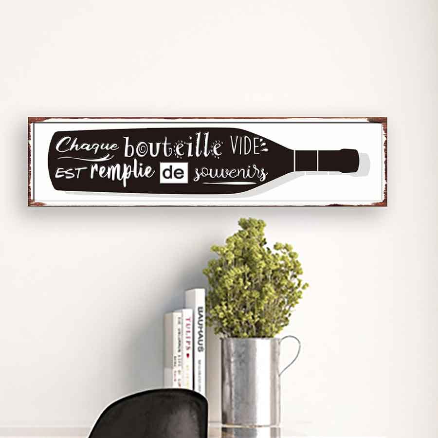 120105|Chaque Bouteille - Metal Sign Embossed 16/cs Default Title