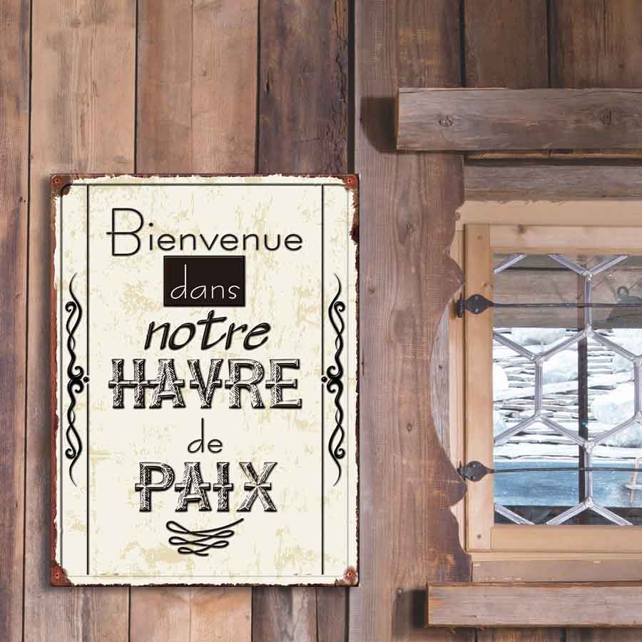 120301|Notre Havre de Paix - Metal Sign 24/cs Default Title