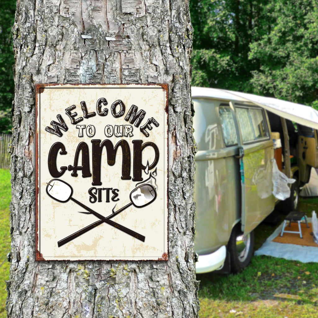 120302|Welcome to our Camp Site - Tin Sign 24/CS Default Title