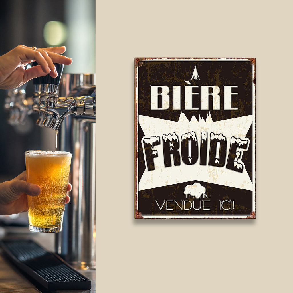 120301|Bière Froide Vendue Ici - Tin Sign 24/CS Default Title