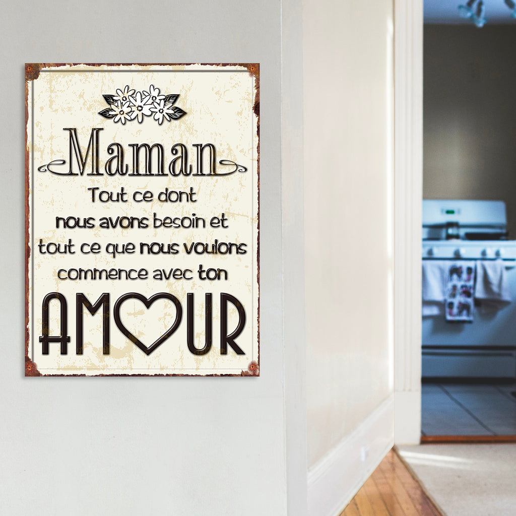 120301|L'amour d'une maman - Tin Sign 24/CS Default Title