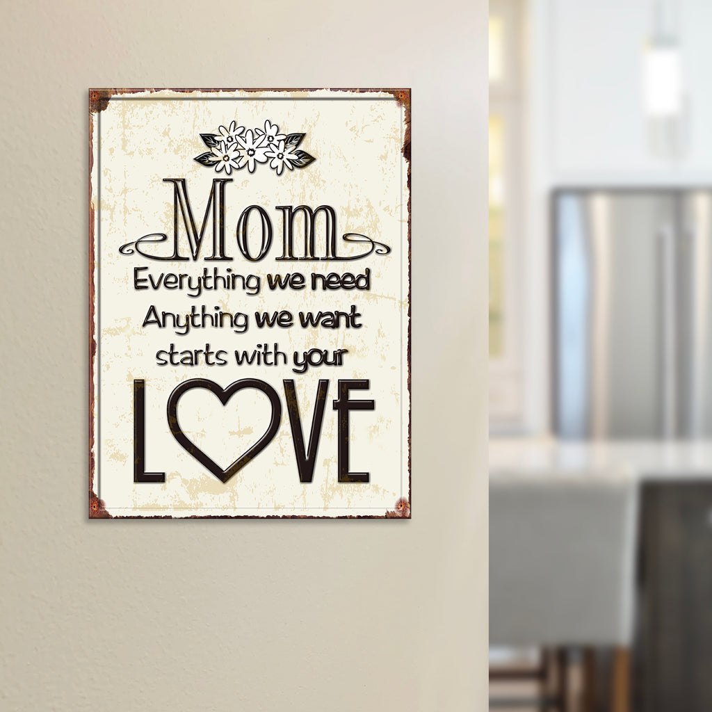 120304|A Mom's Love - Tin Sign 24/CS Default Title
