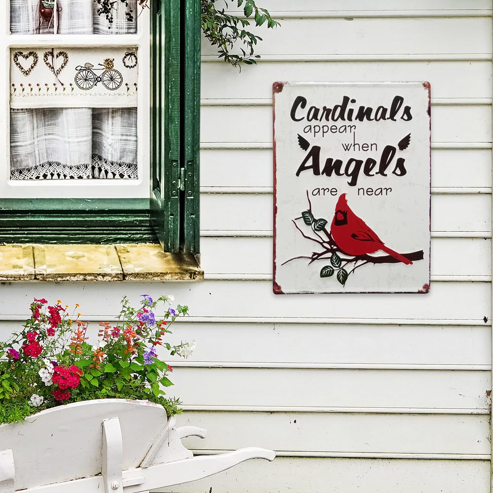 Cardinals Appear -  Hanging Metal Wall Sign 24/CS Default Title