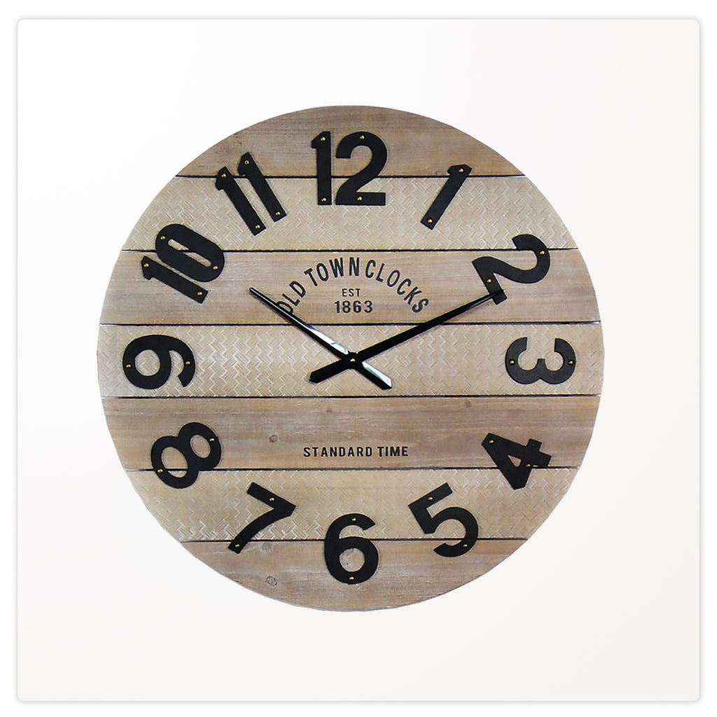 110103|All-Natural Wood Wall Clock 1/case Default Title