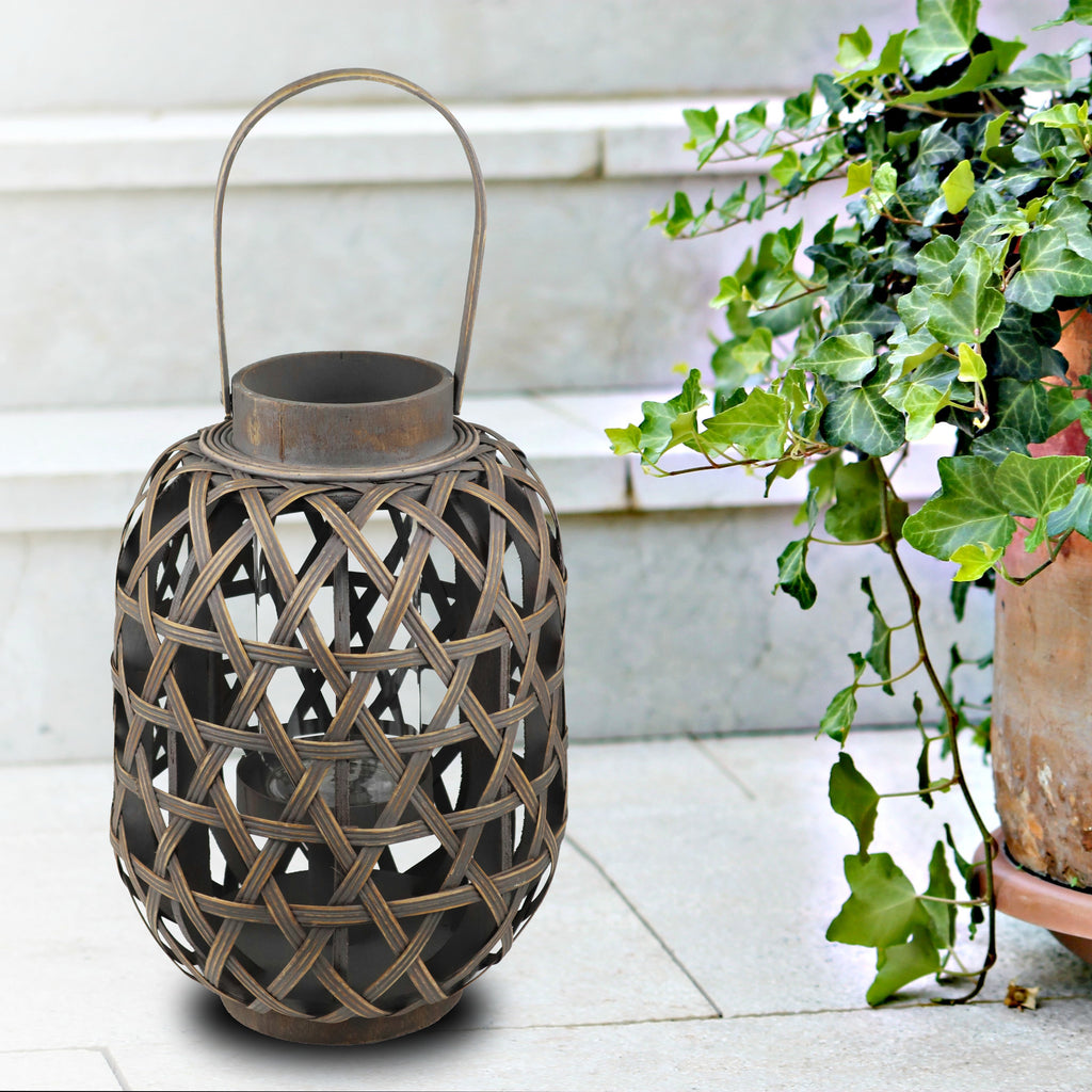 160503|Rustic Wicker Hanging Lantern 2/CS Default Title