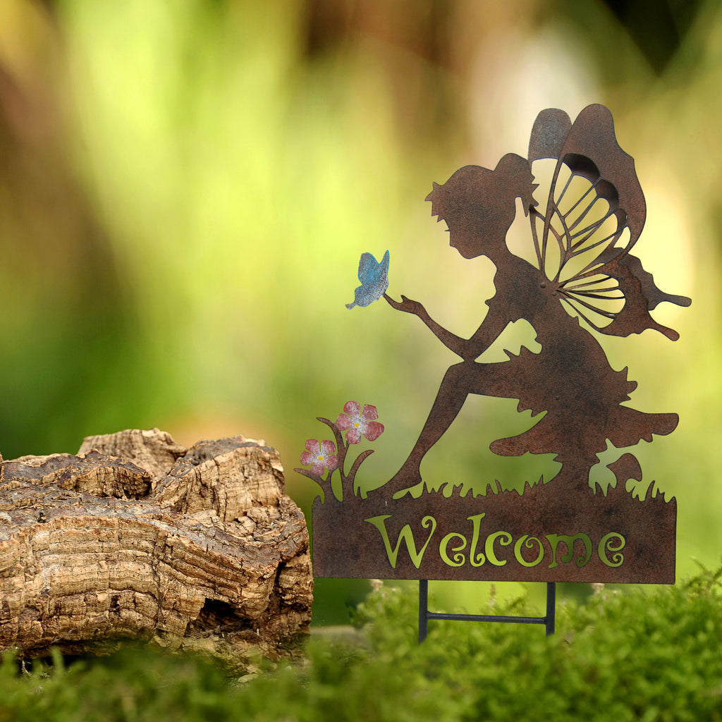 037045|Garden Fairy & Butterfly Silhouette Graden Stake 24/CS Default Title