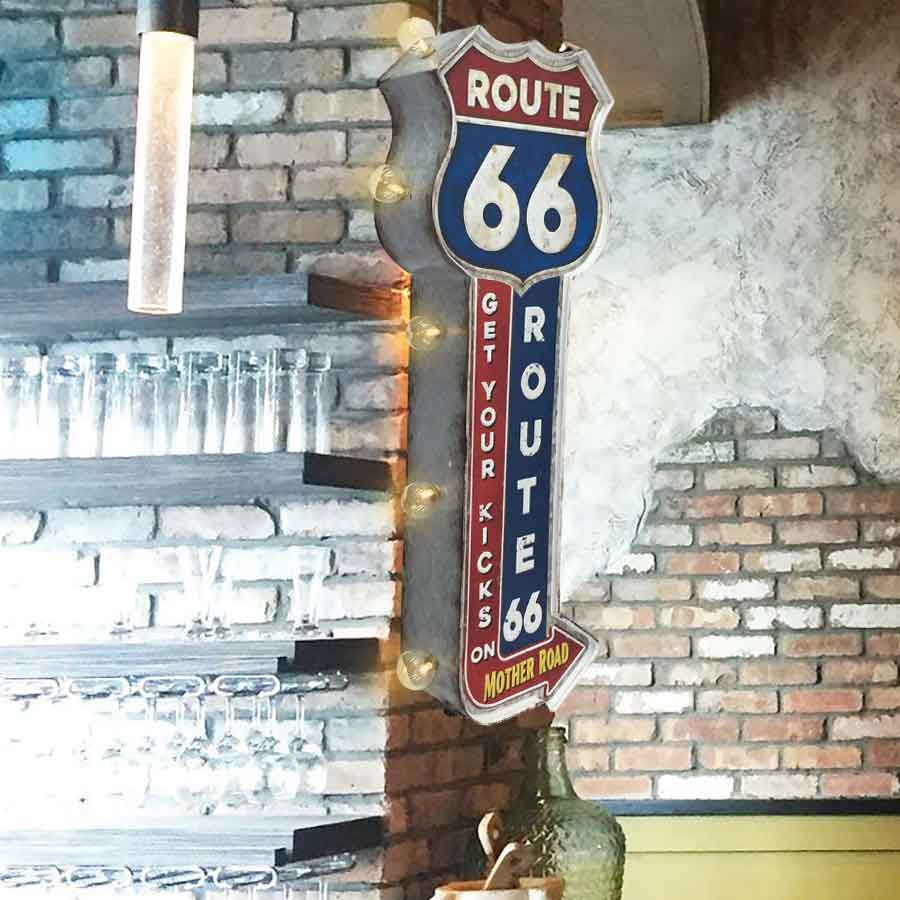 064078|Route 66 LED Sign 8/case Default Title