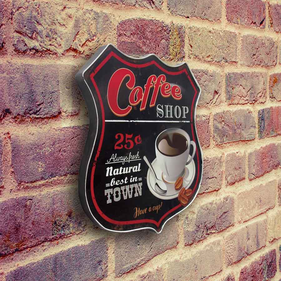 064072|Classic Country "Coffee Shop" Sign 12/case Default Title
