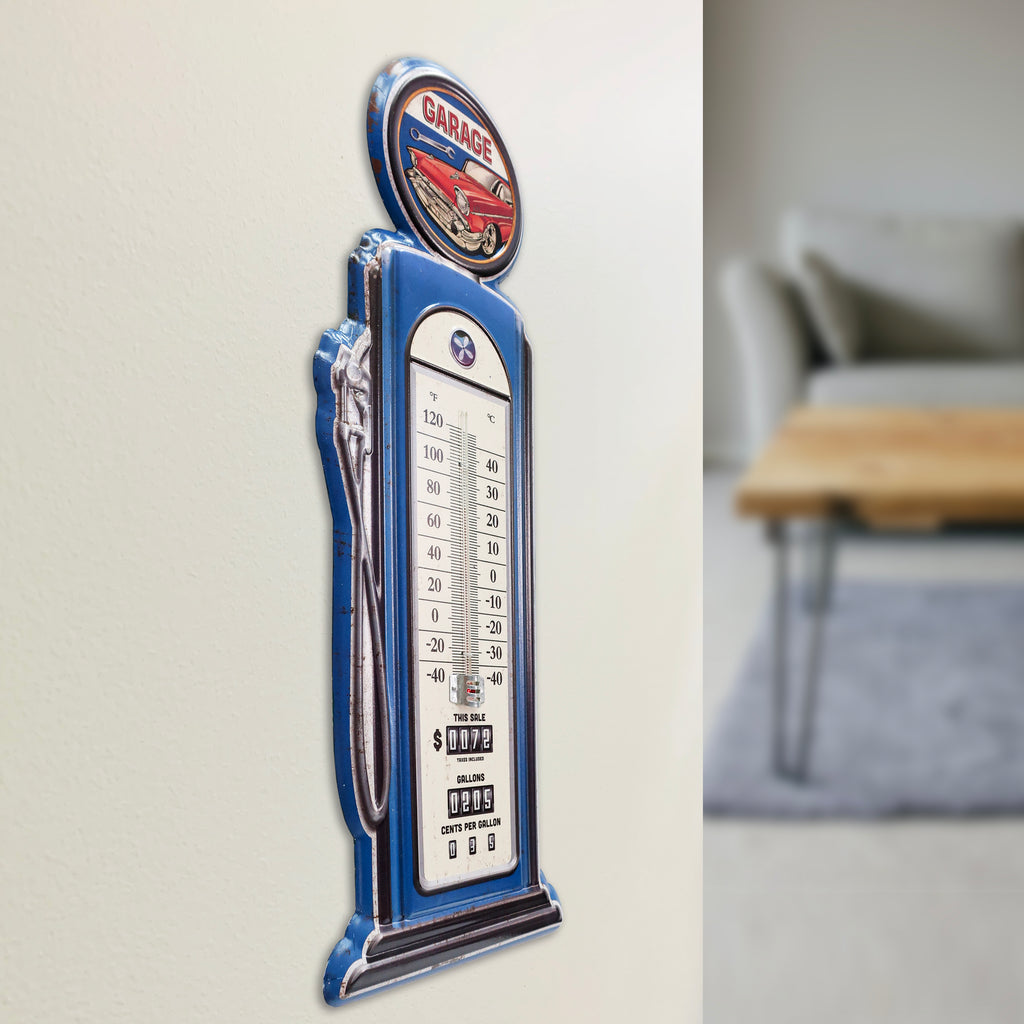066035|Blue Garage Gas Pump Thermometer 32/CS Default Title