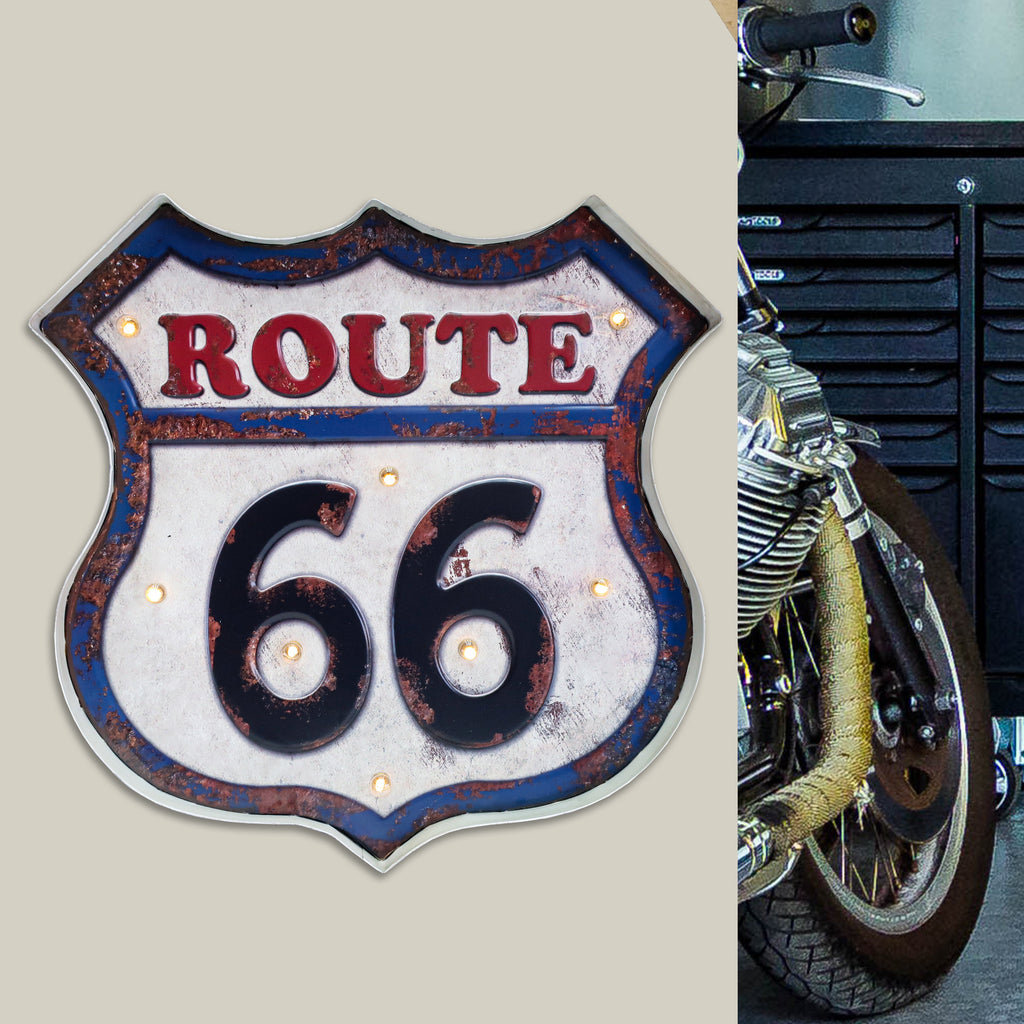 064063|Vintage Light-up Route 66 Sign 8/CS Default Title