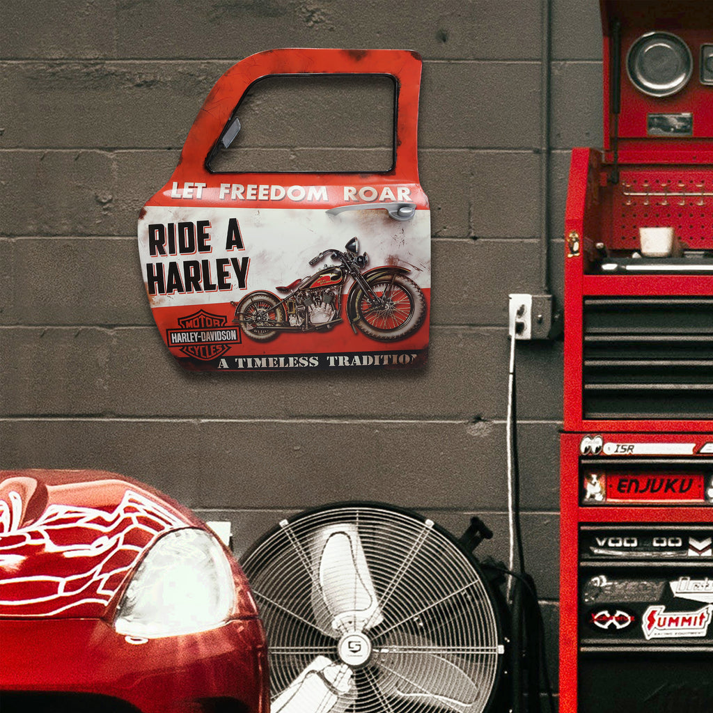 064075|Ride A Harley - Car Door Wall Art 4/CS Default Title