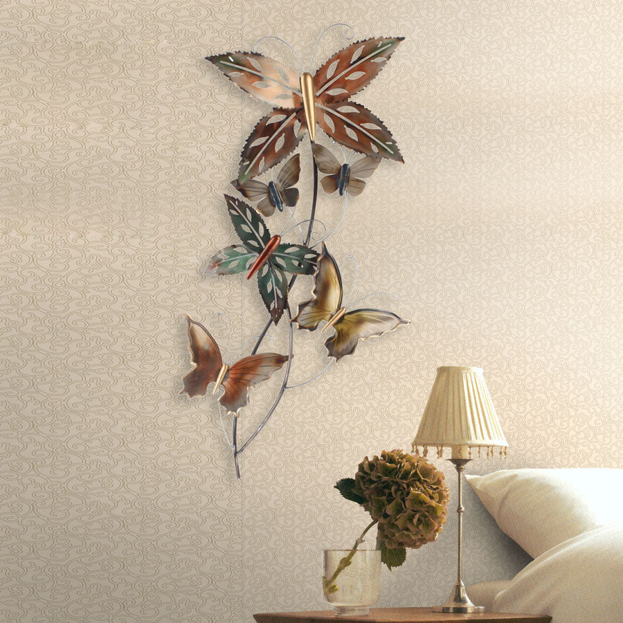 056028|Butterflies Garden, Metal Wall Decor 2/case Default Title
