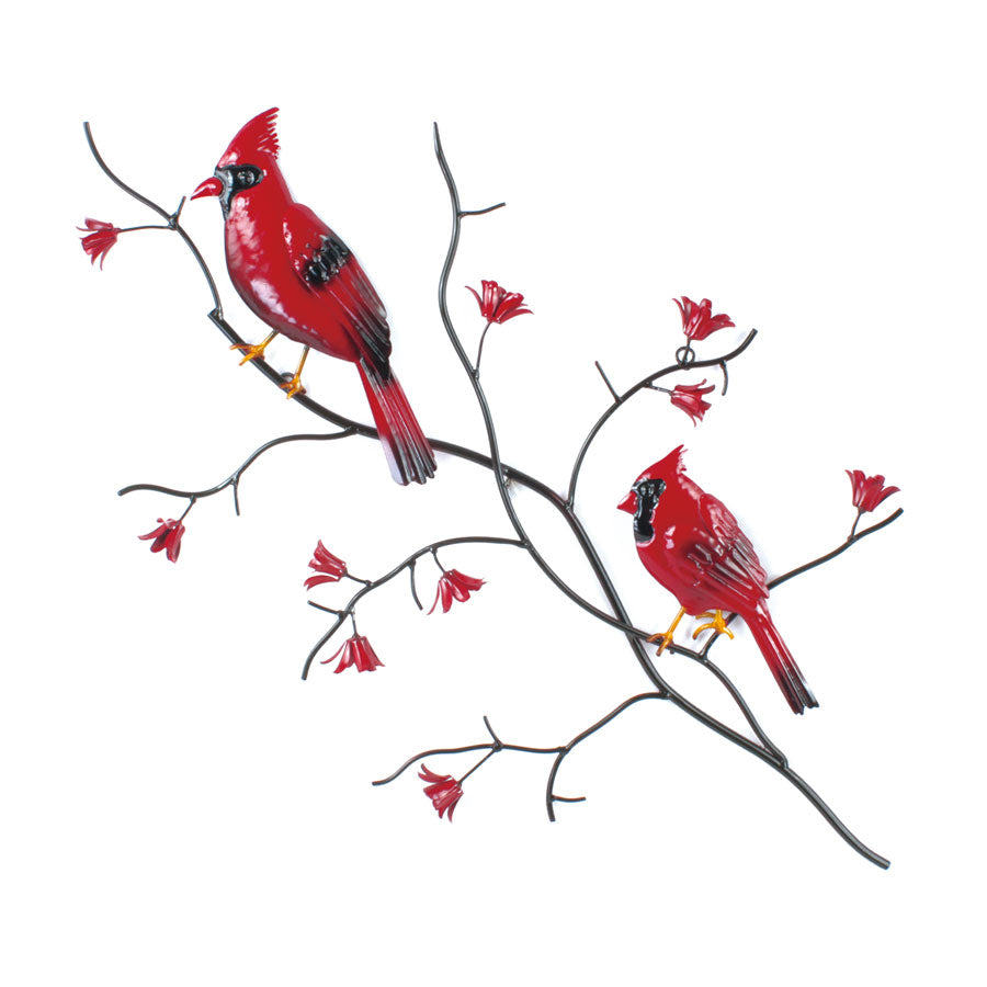 015560|2 Cardinals Perched Wall Art 2/case Default Title