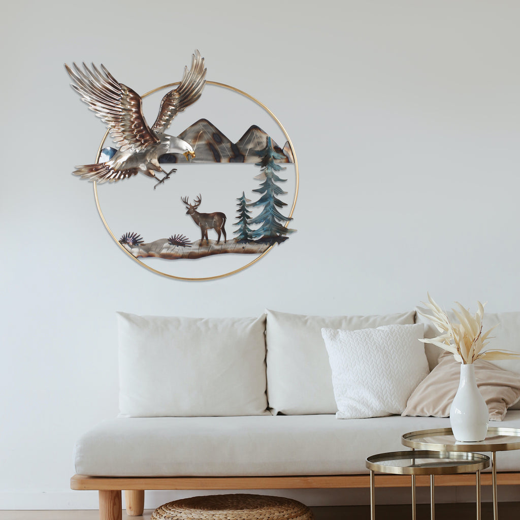 Hunting Eagle - Metal Wall Art 2/CS Default Title