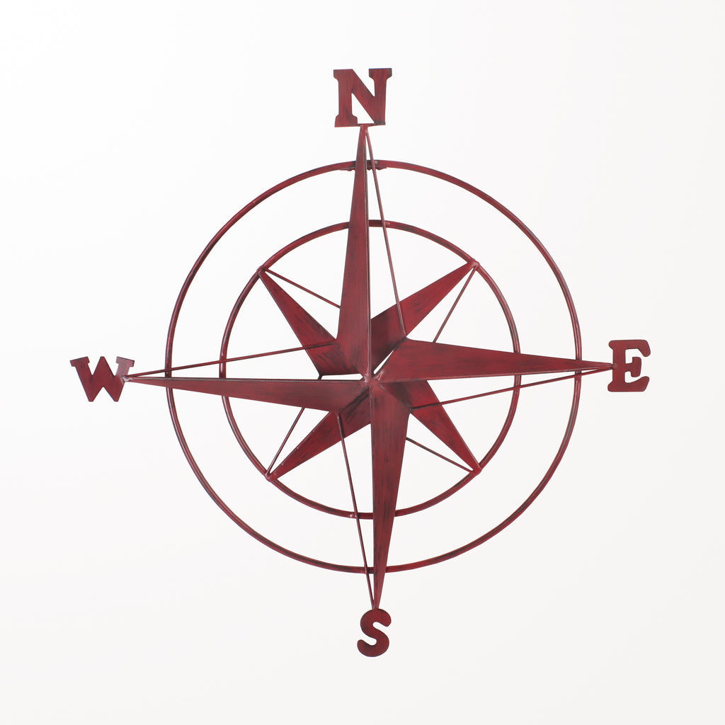 Red Star Navigation Metal Wall Art Compass 4/CS Default Title