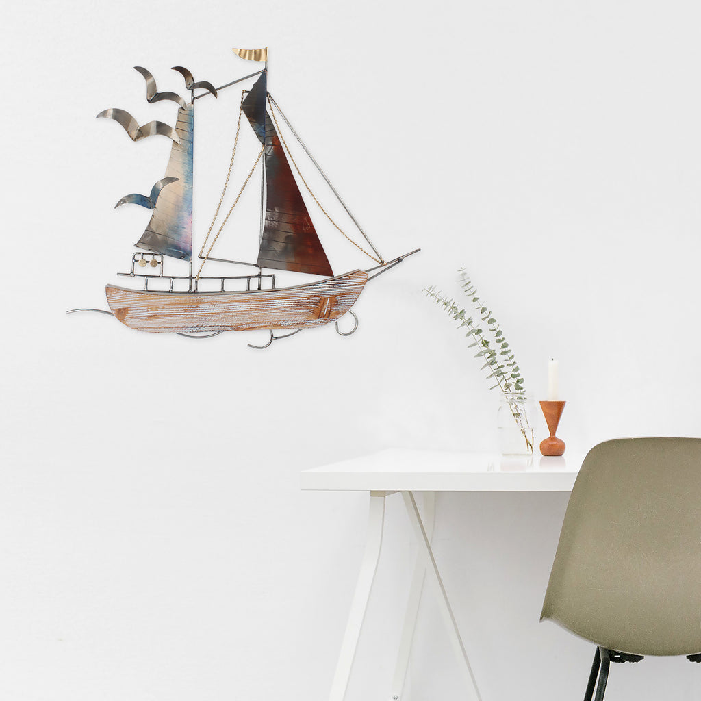 Sailing Boat - Metal Wall Art 4/CS Default Title