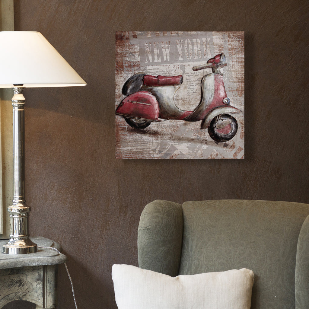 070609|Pink Scooter, 3D Painting on Wood 10 /case Default Title