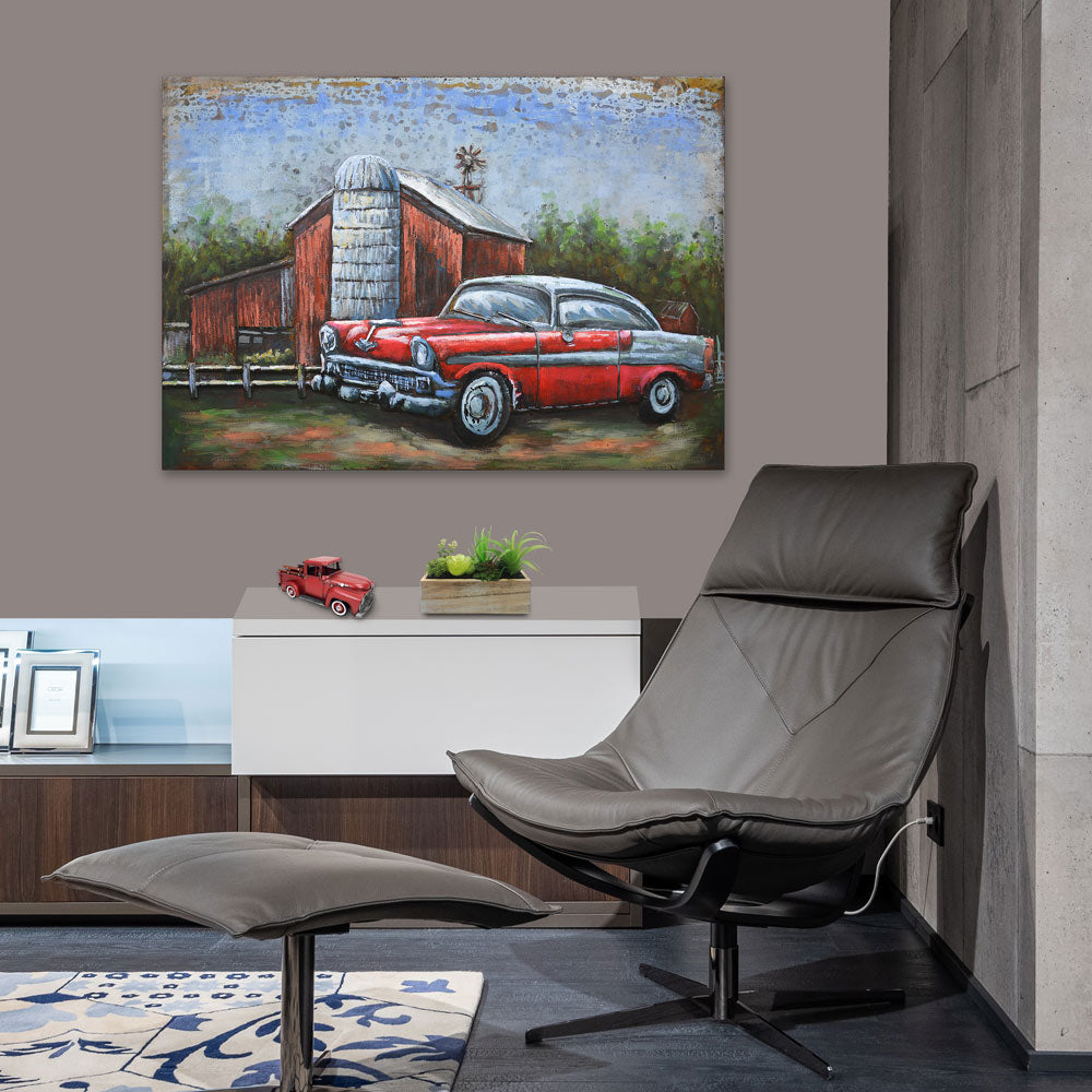 Vintage Belair on the Farm - 3D Metal Painting 1/CS Default Title