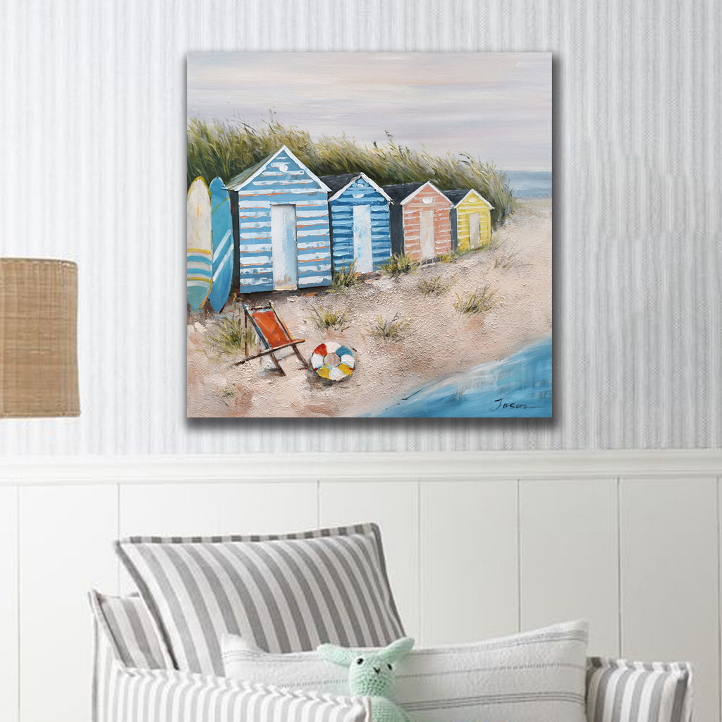 080701|Beach Cabanas - Oil Painting 1/case Default Title