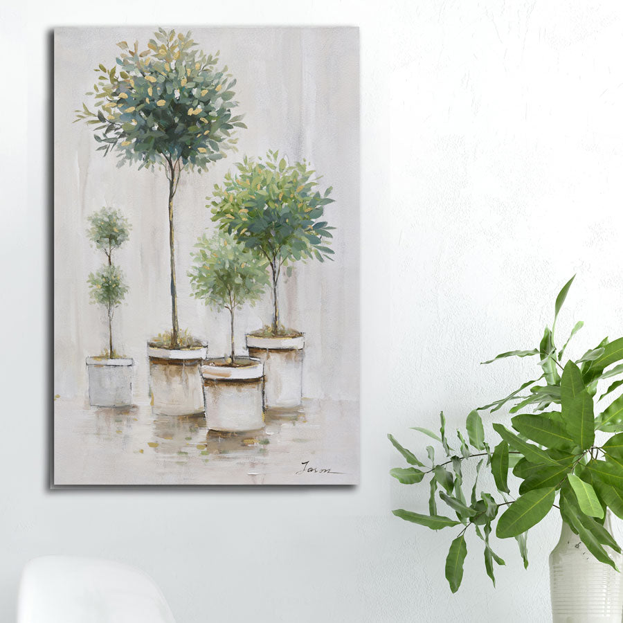 080411|Potted Trees - Oil Painting 1/case Default Title