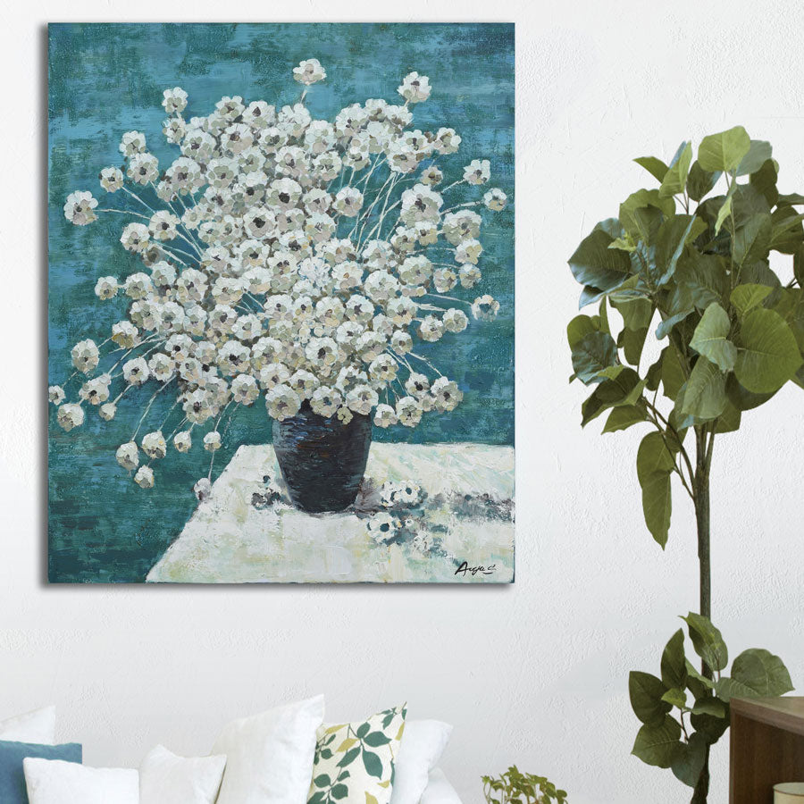 080414|Flowers in Blue - Oil Painting 1/case Default Title