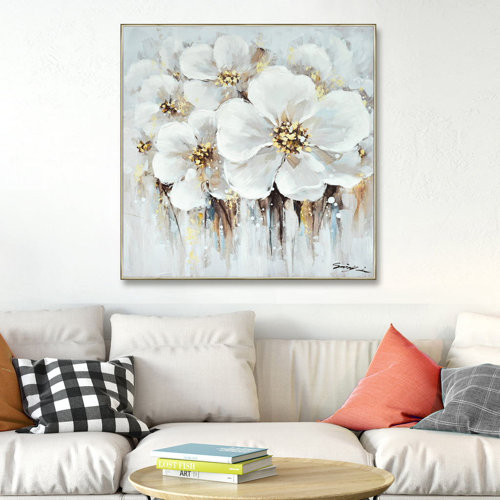 080402|Hellebore Flowers Oil Painting 1/CS Default Title