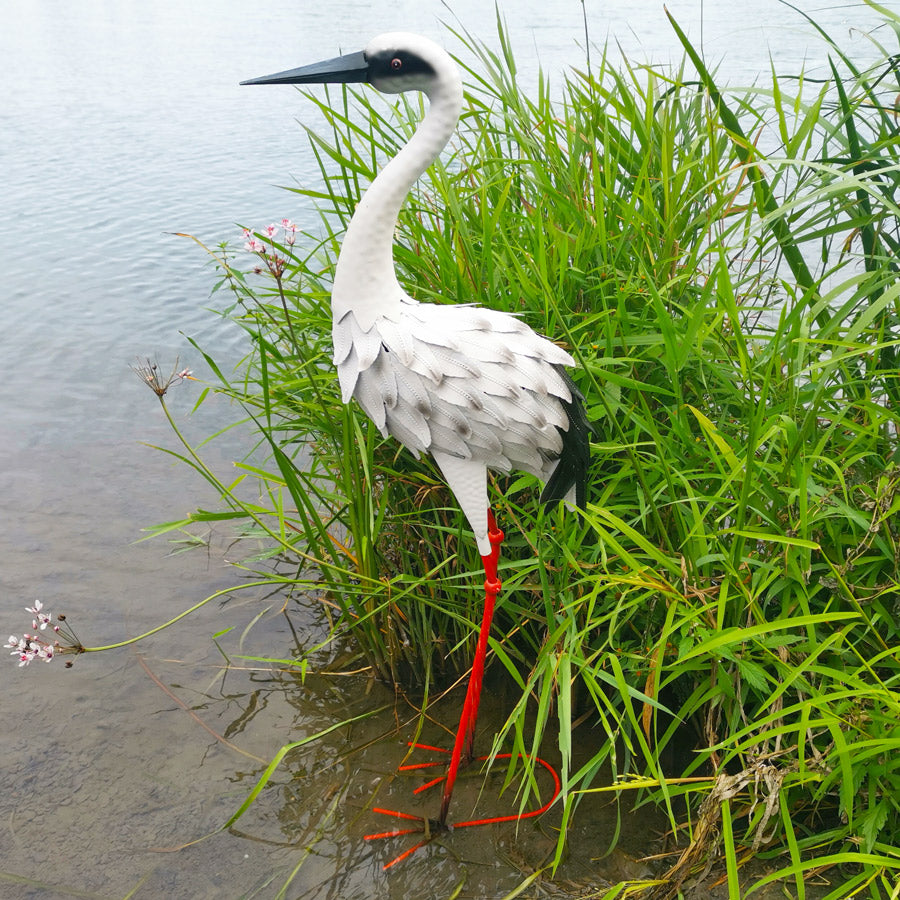 036060|Metal Little Egret Lawn Ornament 4/case Default Title