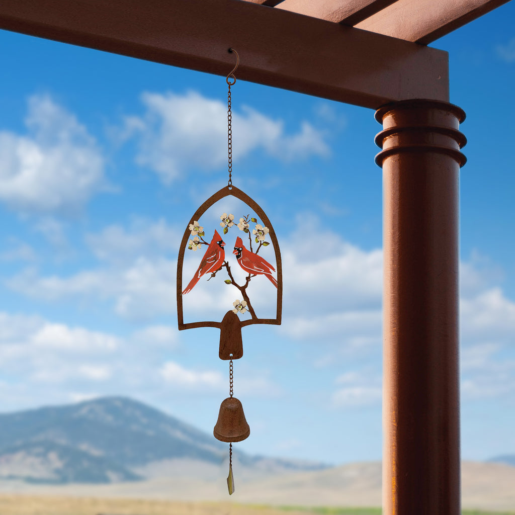 027050|Laser Cut Hanging Bell with Cardinals 24/case Default Title